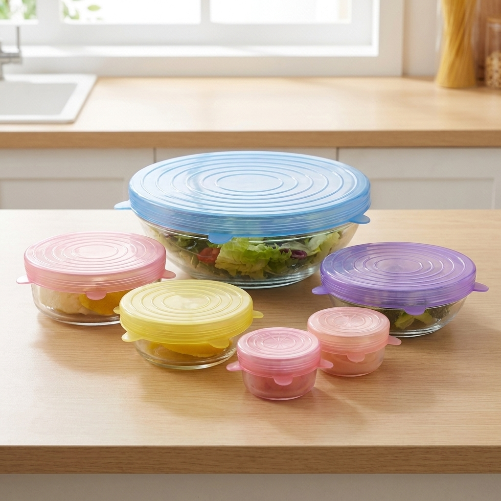 Reusable Silicone Stretch Lids Set